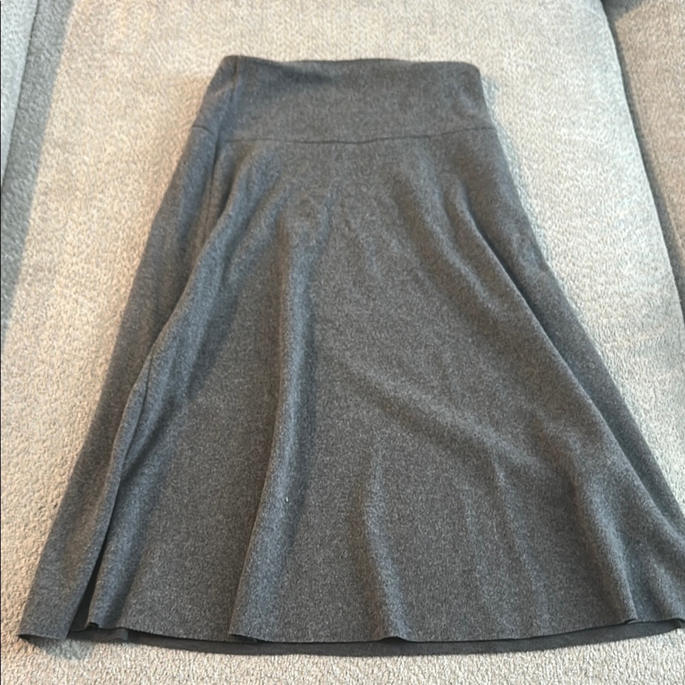 Zara Gray Midi A-Line Skirt for Work